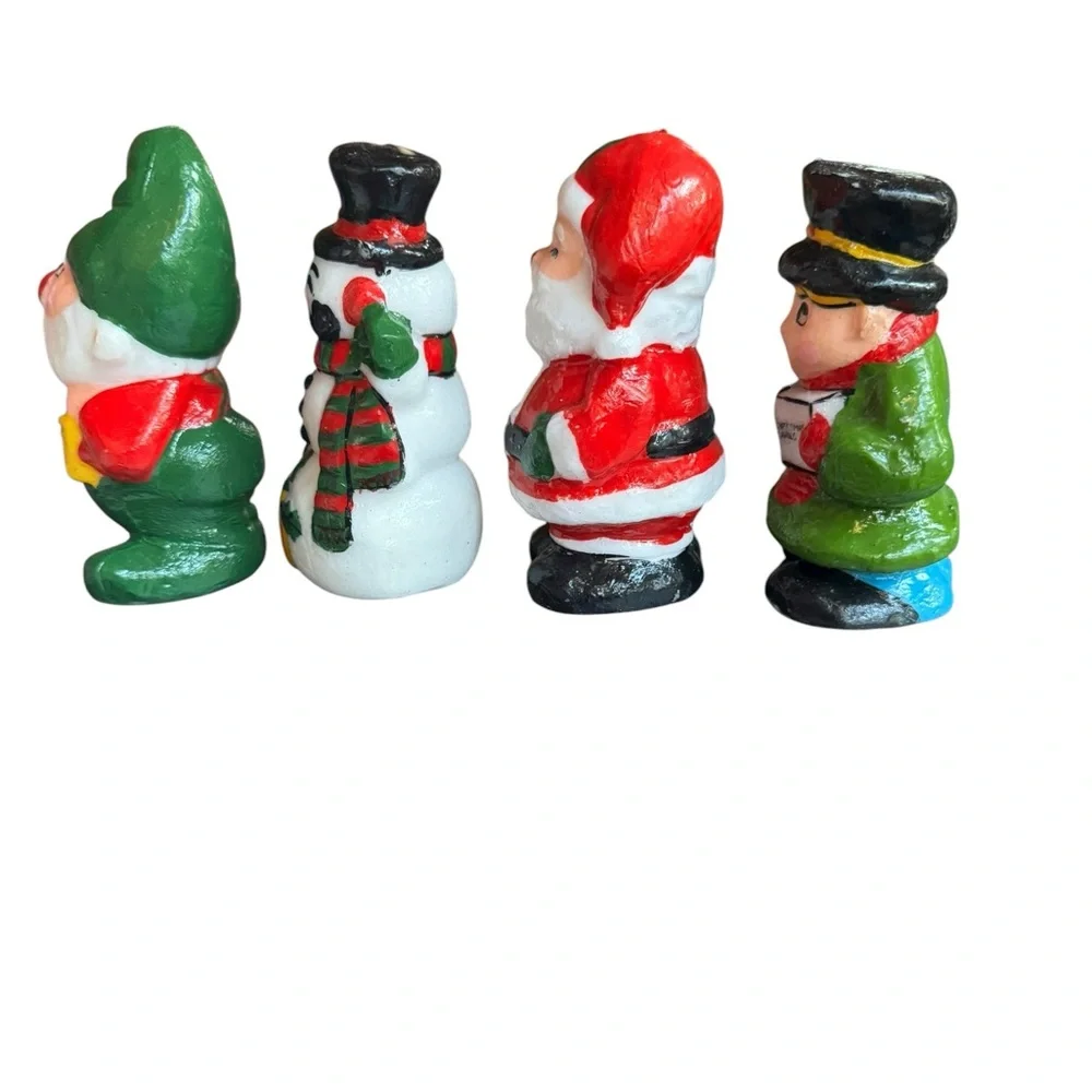 Deadstock 1970s Interpur,‎ Made in Korea, Set of 4 5” Tall Holiday Candles